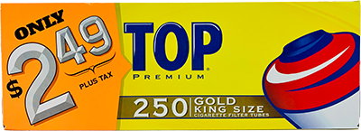 Top Cigarette Tubes Gold King 250ct PP 2.49