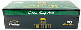 Triple Crown Cigarette Tubes Green King Size 200ct
