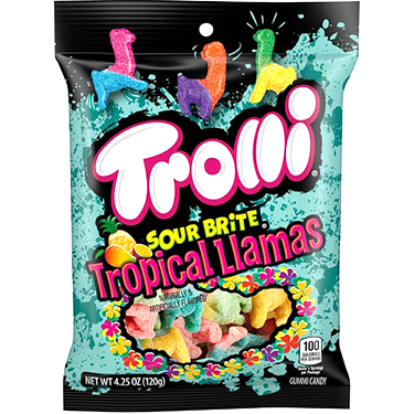 Trolli Sour Brite Tropical Llamas 4.25oz Bag