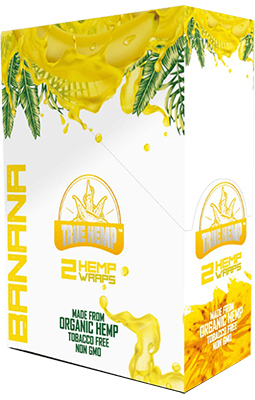 True Hemp Wraps Banana 25 Packs of 2