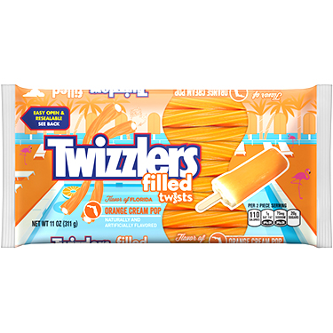 Twizzlers Orange Cream Pop Twists 11oz Bag