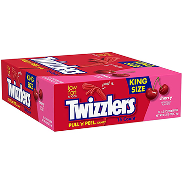 Twizzlers Pull n Peel Cherry King Size 15ct Box