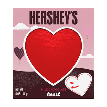 Valentines Solid Milk Chocolate Hearts 5oz