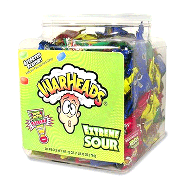 Warheads Changemaker Assorted Candy 240ct Tub