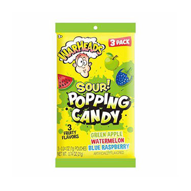 Warheads Xtreme Sour Popping Candy 3pk