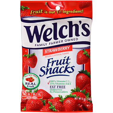 Welchs Strawberry Fruit Snacks 5oz Bag