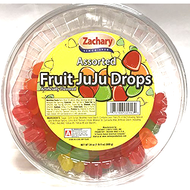 Zachary Assorted Fruit Jujus 24oz Tub