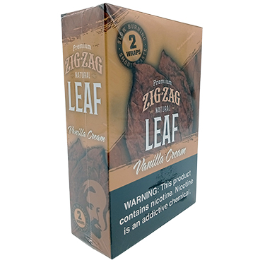 Zig Zag Leaf Wraps Vanilla Cream 25 Packs of 2