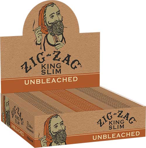 Zig Zag Unbleached King Rolling Papers 24ct Box