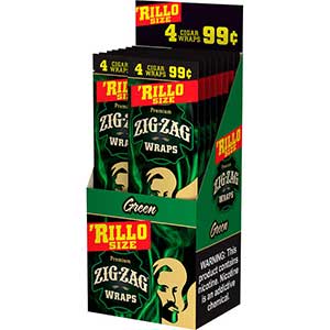 Zig Zag Wraps Green 15 4PKS