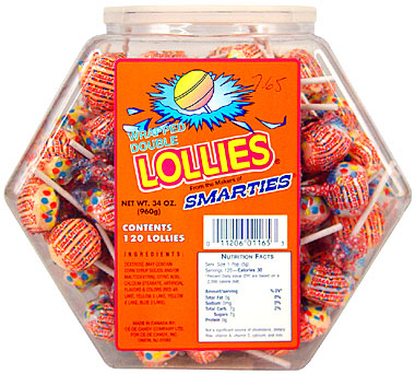 Smarties Wrapped Double Lollies 120CT