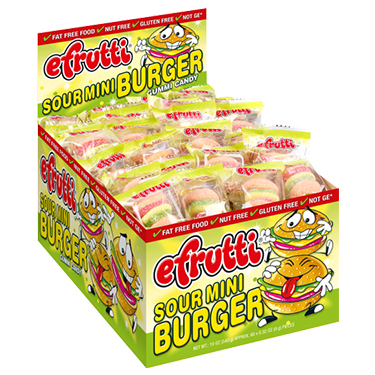 eFrutti Gummi Sour Mini Burger 60ct Box